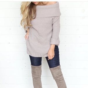 Off the shoulder sweater